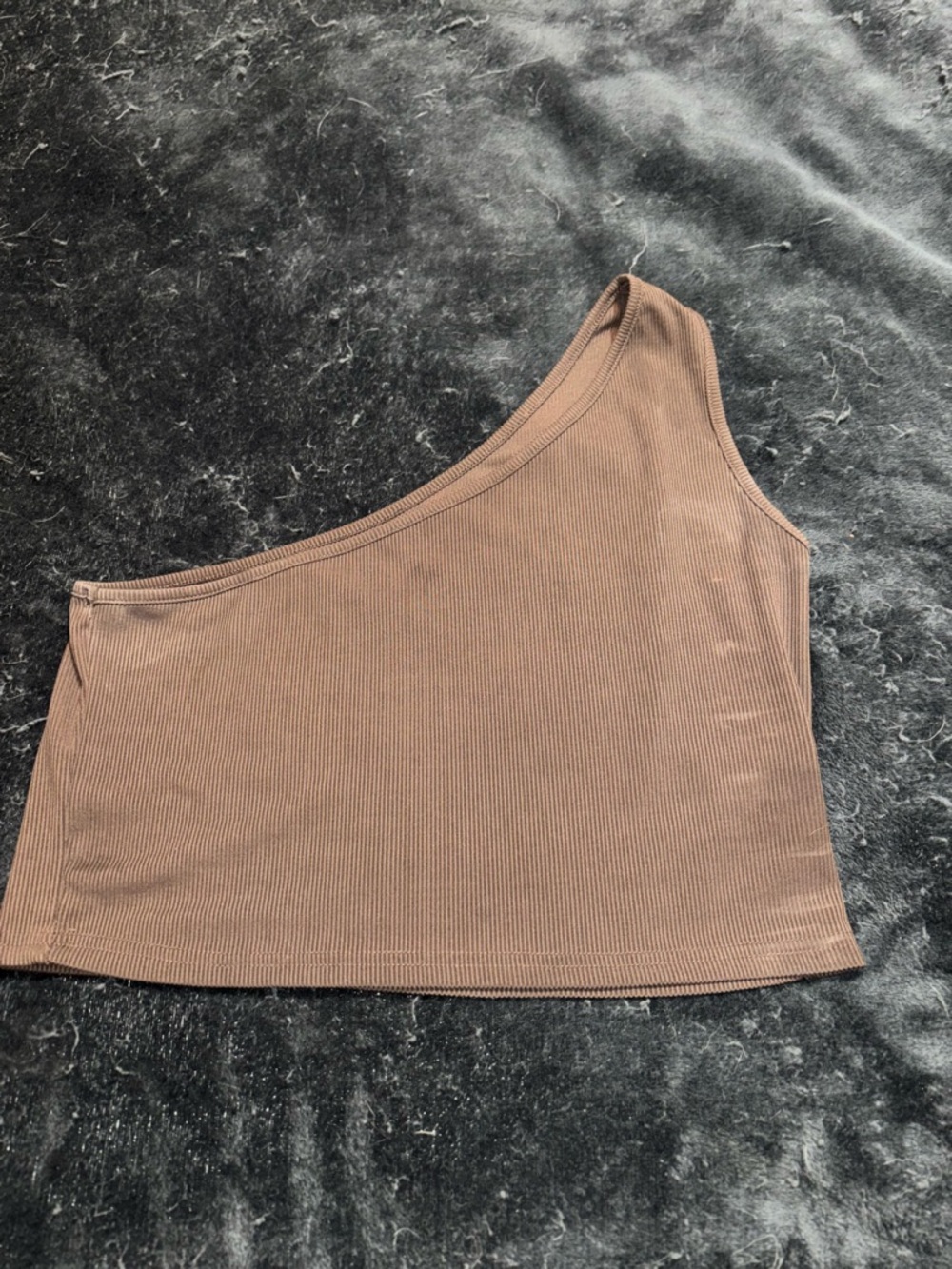 One-Shoulder tank Top - Brown